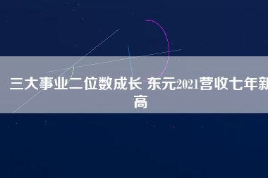 三大事業(yè)二位數(shù)成長 東元2021營收七年新高