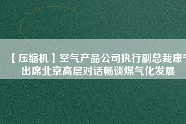 【壓縮機(jī)】空氣產(chǎn)品公司執(zhí)行副總裁康寧出席北京高層對(duì)話暢談煤氣化發(fā)展