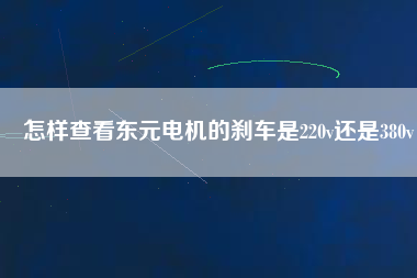 怎樣查看東元電機的剎車是220v還是380v