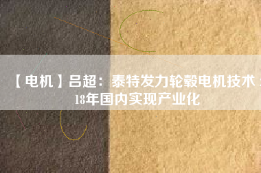 【電機】呂超:泰特發(fā)力輪轂電機技術(shù) 2018年國內(nèi)實現(xiàn)產(chǎn)業(yè)化