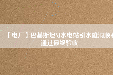 【電廠】巴基斯坦NJ水電站引水隧洞順利通過最終驗收