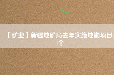 【礦業(yè)】新疆地礦局去年實(shí)施地勘項(xiàng)目384個(gè)