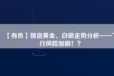 【有色】現(xiàn)貨黃金、白銀走勢分析——下行風(fēng)險加劇??？