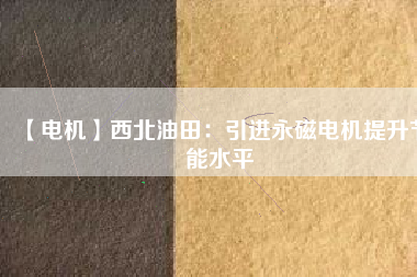 【電機】西北油田：引進永磁電機提升節(jié)能水平
          