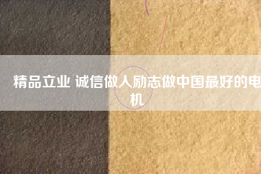 精品立業(yè) 誠信做人勵志做中國最好的電機
          