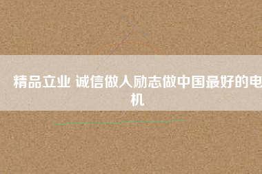 精品立業(yè) 誠信做人勵志做中國最好的電機
          