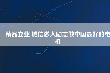 精品立業(yè) 誠信做人勵志做中國最好的電機
          