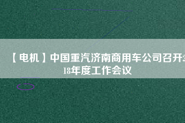 【電機(jī)】中國重汽濟(jì)南商用車公司召開2018年度工作會議
          