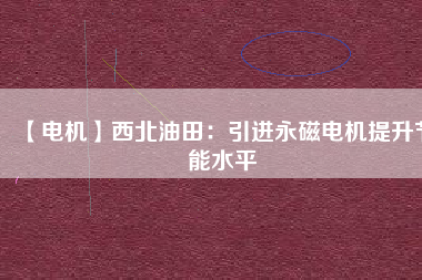 【電機】西北油田：引進永磁電機提升節(jié)能水平
          